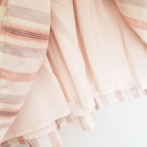 Paige Cristina Ruffle Smocked Tiered Minidress XL Ecru Neutral Boho Beach $199 - Picture 13 of 16